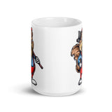 Wood Cutter White glossy mug