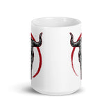 Cow Skull White glossy mug