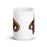 Demon Skull White glossy mug