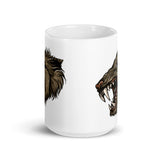 Wolf Head White glossy mug