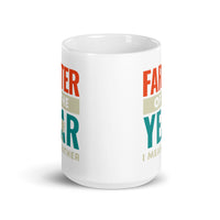 Farter of the Year (Father) White glossy mug