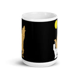 Wolf Potty White glossy mug