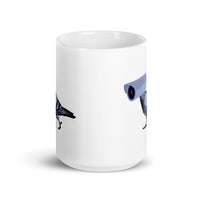 Bird Surveillance White glossy mug