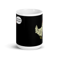 Cluck Cluck White glossy mug