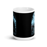 Fear the Living White glossy mug