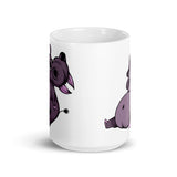 Monster Hippo White glossy mug