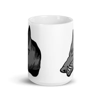 Monster Wolf White glossy mug