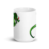 Monster Alligator White glossy mug