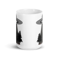 Bigfoot Abduction White glossy mug