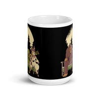 Cryptid Crew White glossy mug