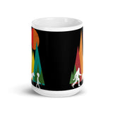 Cryptid Trail White glossy mug