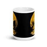 Cryptid Moon White glossy mug