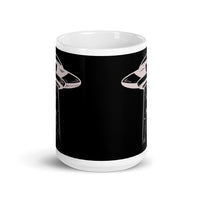 Abducting Bigfoot 3 White glossy mug