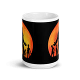 Alien Silhouette White glossy mug