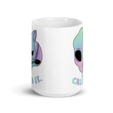 Alien Cat (Called It) White glossy mug