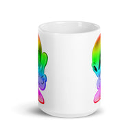 Rainbow Alien White glossy mug