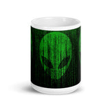 Alien Matrix White glossy mug