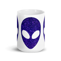 Purple Alien White glossy mug