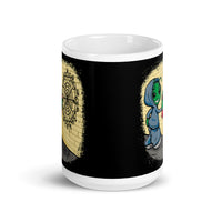 Alien Graffiti White glossy mug