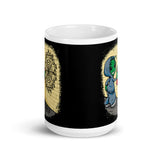 Alien Graffiti White glossy mug