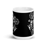 Alien Crop Circles 4 White glossy mug