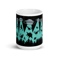 Dino Abduction 1.5 White glossy mug