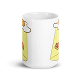 Bacon Abduction 3 White glossy mug