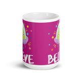 Believe (Alien) White glossy mug