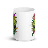 Flower Alien White glossy mug