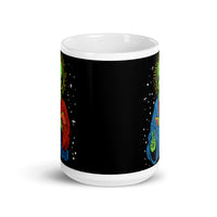 Alien Jesus White glossy mug