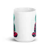 Alien Meditate 2 White glossy mug