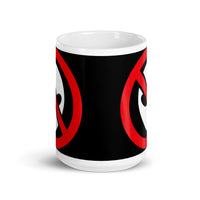 No Aliens White glossy mug