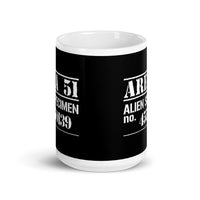 Area 51 Alien Specimen White glossy mug