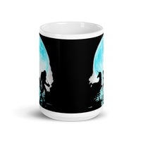 Cryptid Blue Moon White glossy mug