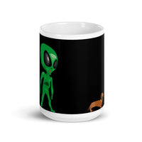 Alien Wiener White glossy mug