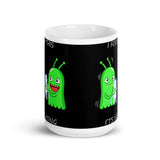 It's Vibrating (Alien with Cat) White glossy mug