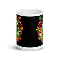 Alien Mushrooms White glossy mug