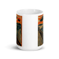 Alien Scream White glossy mug