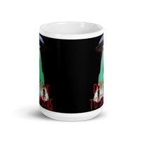 Don't Talk to Strangers White glossy mug