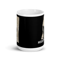 Bigfoot Mississippi White glossy mug