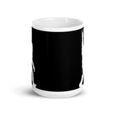 Bigfoot Rocks White glossy mug