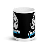 Grassquatch White glossy mug