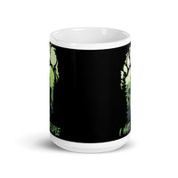 I Hate People (Alien & Bigfoot) White glossy mug