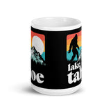 Lake Tahoe Bigfoot White glossy mug