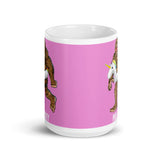 Bigfoot Pool Party White glossy mug