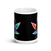 Weed Bigfoot White glossy mug