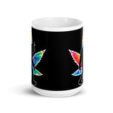 Weed Bigfoot White glossy mug