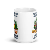 I Know Things White glossy mug