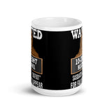 Bigfoot Wanted White glossy mug