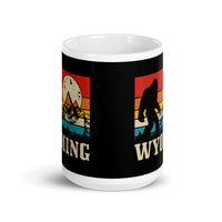 Wyoming Bigfoot White glossy mug